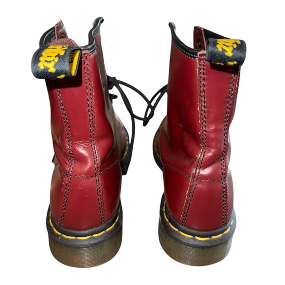Dr. Martens Air Wair 1460 Smooth Leather Lace Up Boots Cherry Red Grunge Sz 7 - Picture 6 of 16